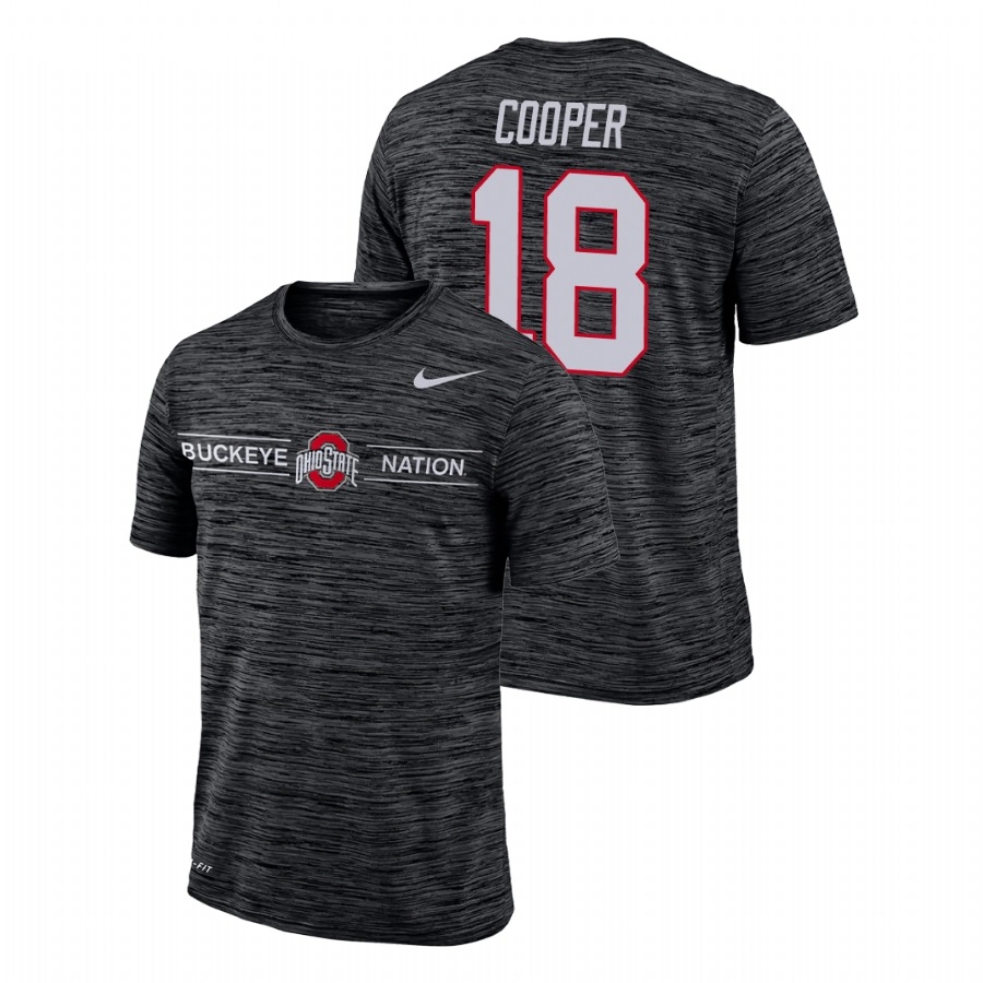 Ohio State Buckeyes Men's NCAA Jonathon Cooper #18 Black GFX Velocity Sideline Legend Performance College Basketball T-Shirt ABG5749EP